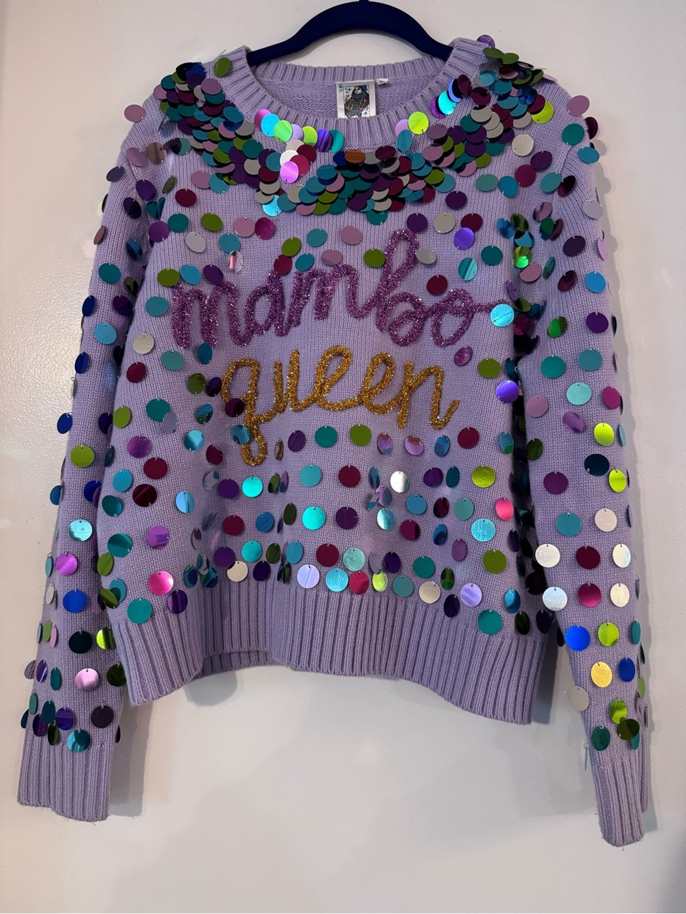 Lavender 'Mambo Queen' Sequin Sweater